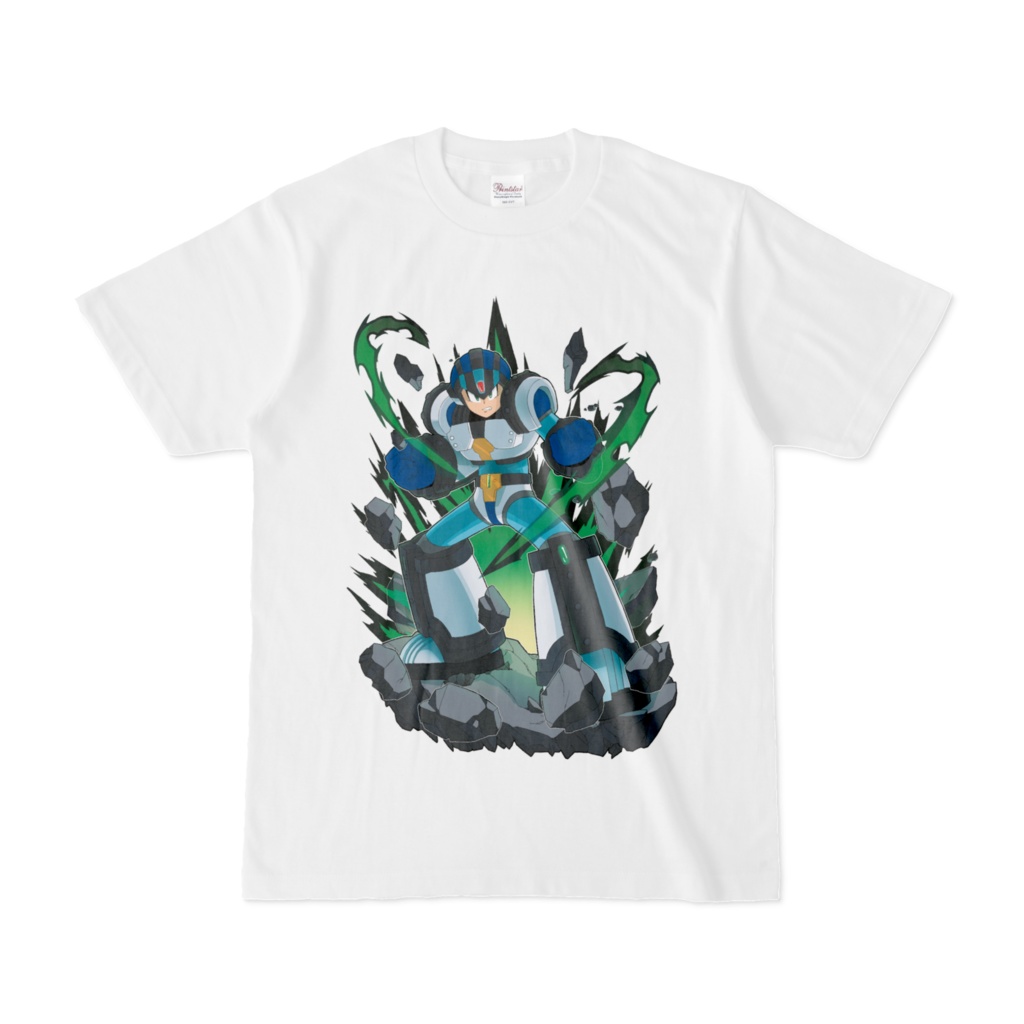 ロックマンX5ガイアアーマー白Tシャツ(正面)