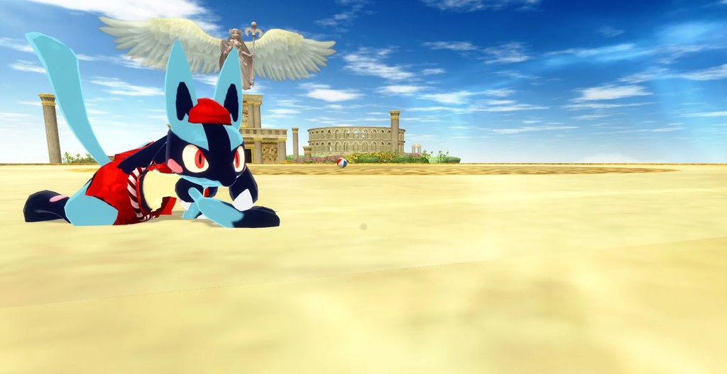 Pokemon Cafe Mix Lucario / ようこそ!ポケモンカフェ | ルカリオ VRChat Avatar