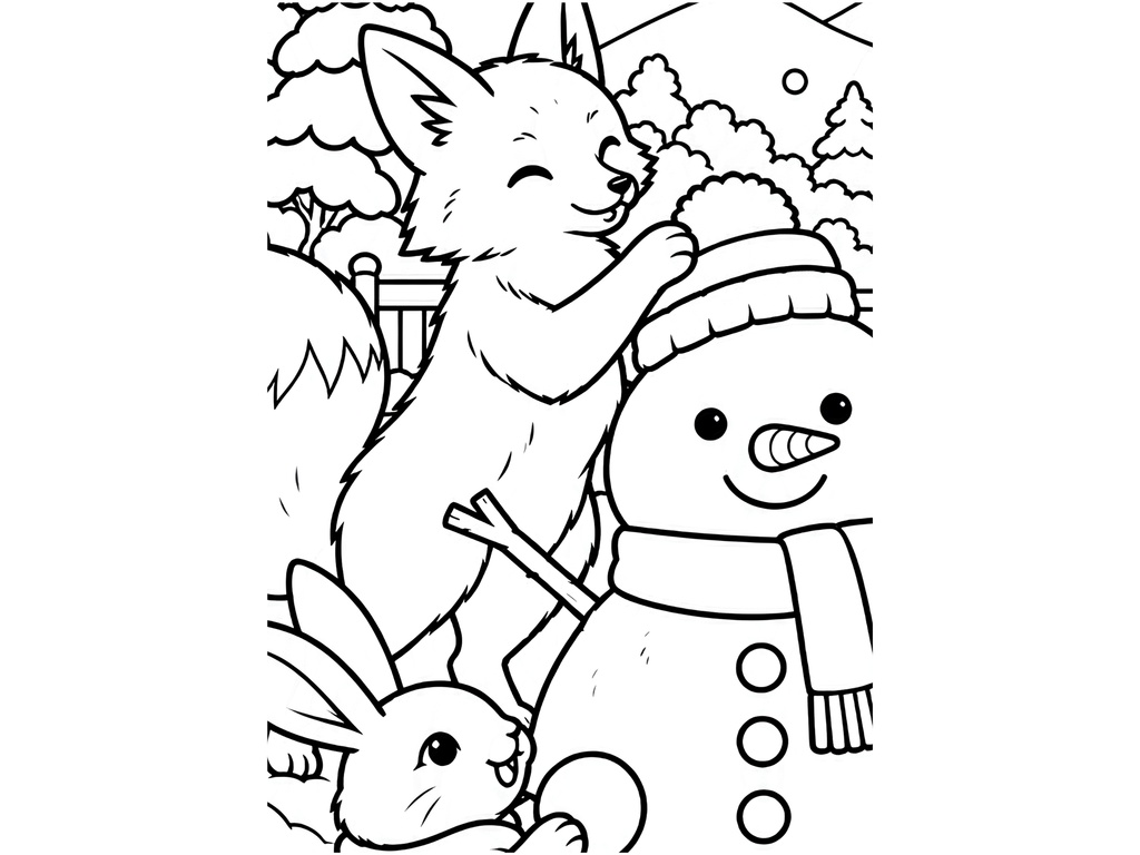 COZY JAPANESE ANIMAL VILLAGE|日本の動物たちの塗り絵集|大人向けA4 PDF・24枚