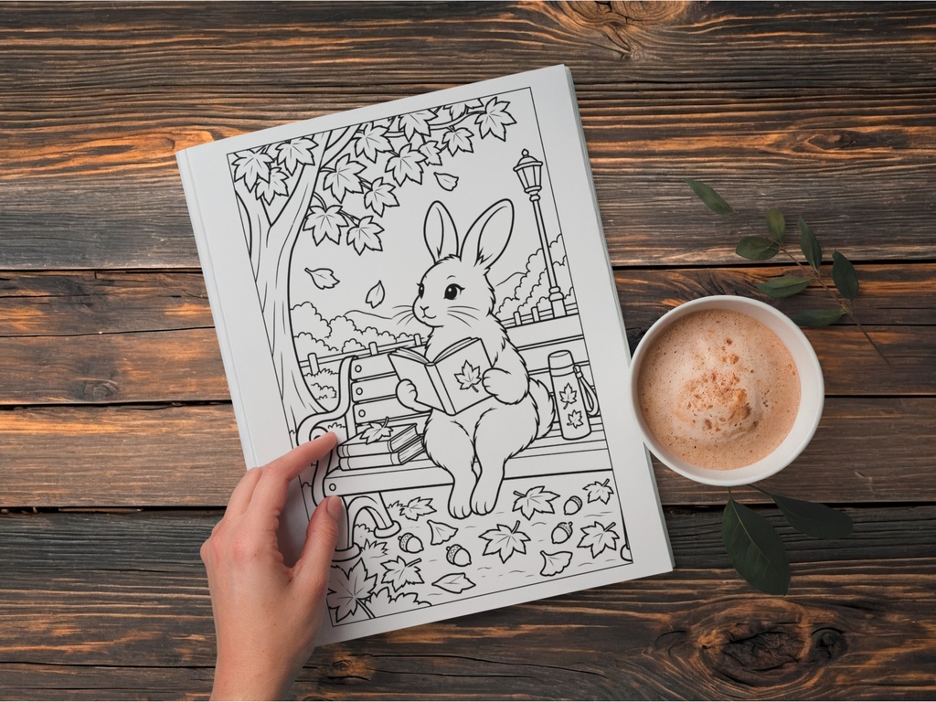 COZY JAPANESE ANIMAL VILLAGE|日本の動物たちの塗り絵集|大人向けA4 PDF・24枚