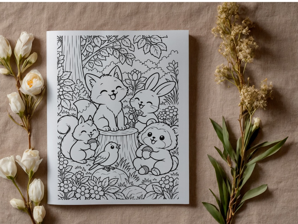 Japanese Animal Coloring Pages, 24 Printable Coloring Sheets for Kids, Cute Wildlife, Digital Download