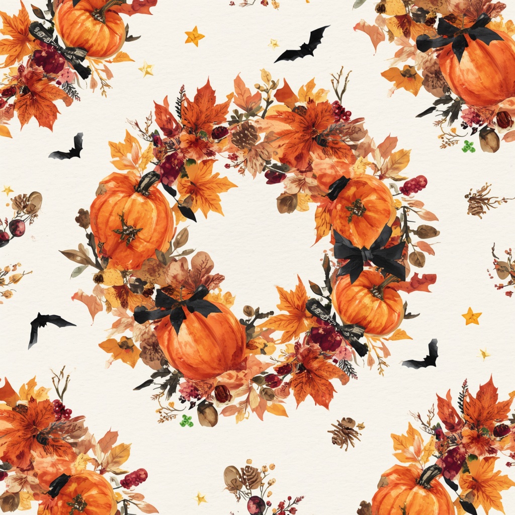 【デジタルペーパー】Halloween Watercolor Collection 30枚セット｜商用利用可・高解像度PNG