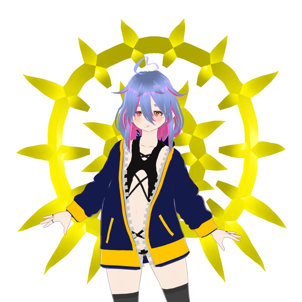 某ロボット大戦ラスボス風衣装 別途カラバリ(VRM、VRoid用)