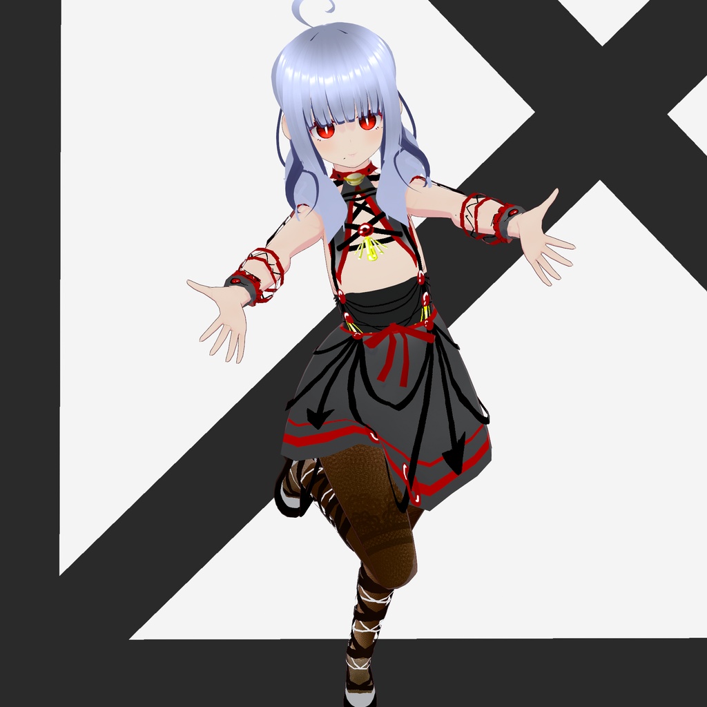 【VRM用】下乳の見えるセパレートワンピース(カラバリあり)