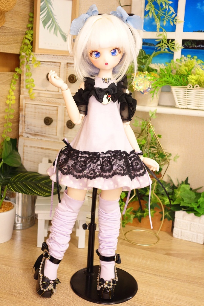 MDD フリル肩出しワンピースセット