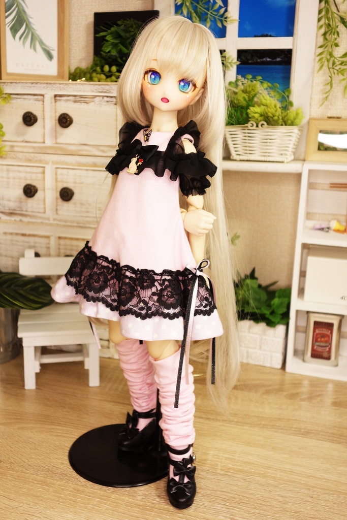 MDD フリル肩出しワンピースセット