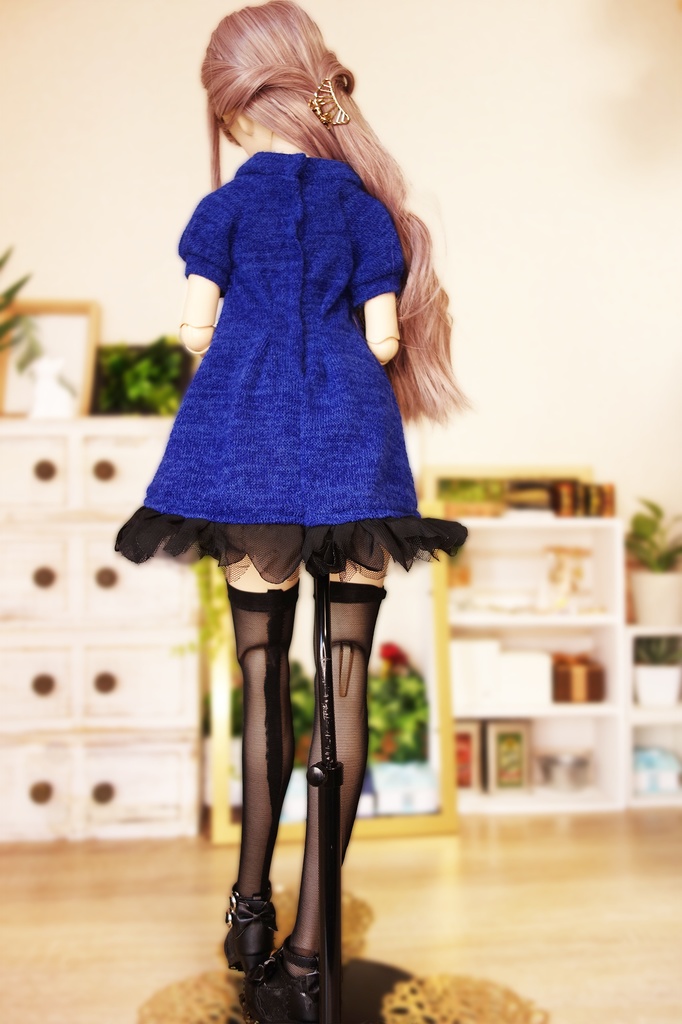 DDdy〜DDS デコルテカットブルーニットワンピ