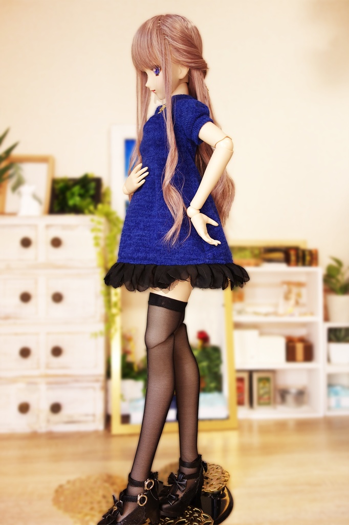 DDdy〜DDS デコルテカットブルーニットワンピ