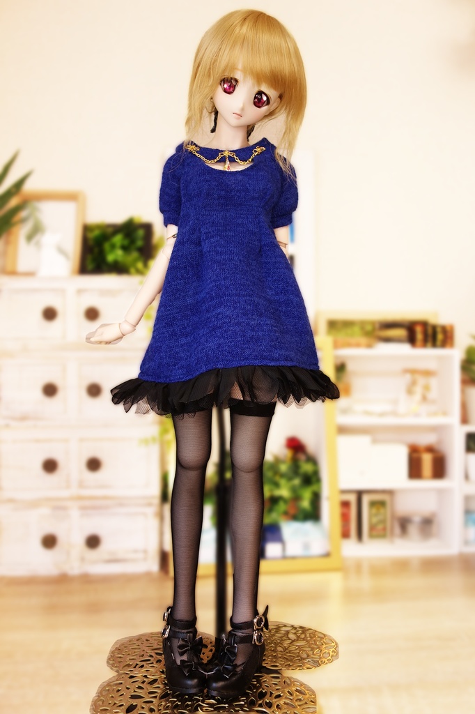 DDdy〜DDS デコルテカットブルーニットワンピ