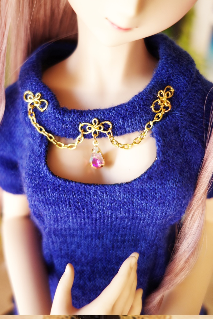 DDdy〜DDS デコルテカットブルーニットワンピ