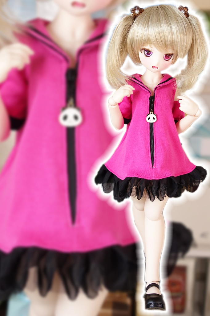 MDDチャーム付きセーラーワンピ