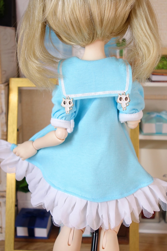 MDDチャーム付きセーラーワンピ