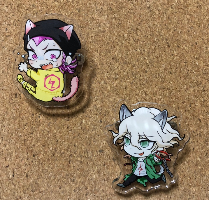 狛左右アクリルストラップ、バッジクリップ