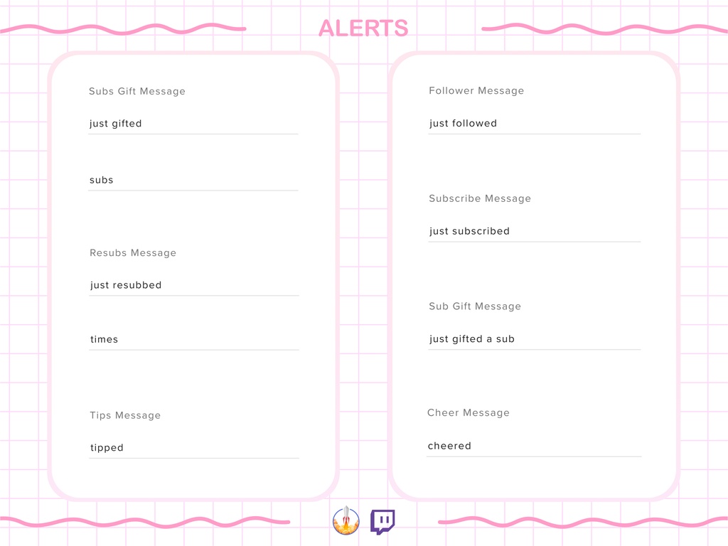 Sweet Candy Twitch Chat Widget: Pastel Animated Overlay with Different Role Colors & Custom Alerts