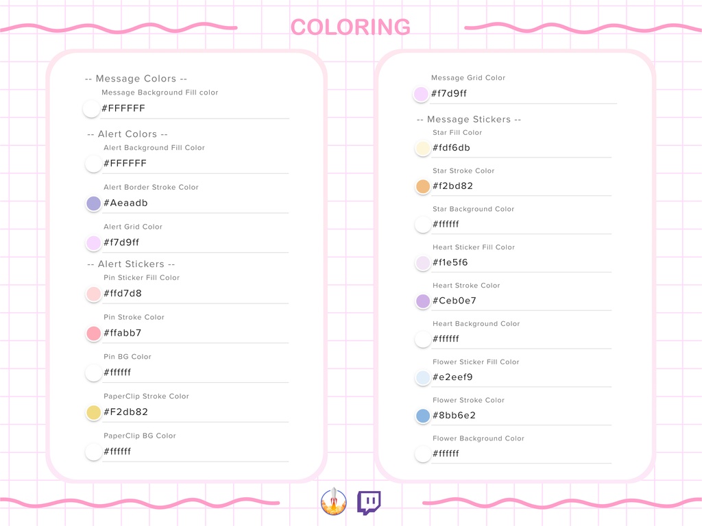 Sweet Candy Twitch Chat Widget: Pastel Animated Overlay with Different Role Colors & Custom Alerts