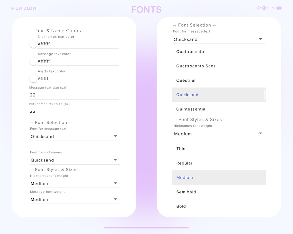 Glass Twitch Chat Widget: Pastel Kawaii Notification Overlay with Custom Alerts And Minimalist Style