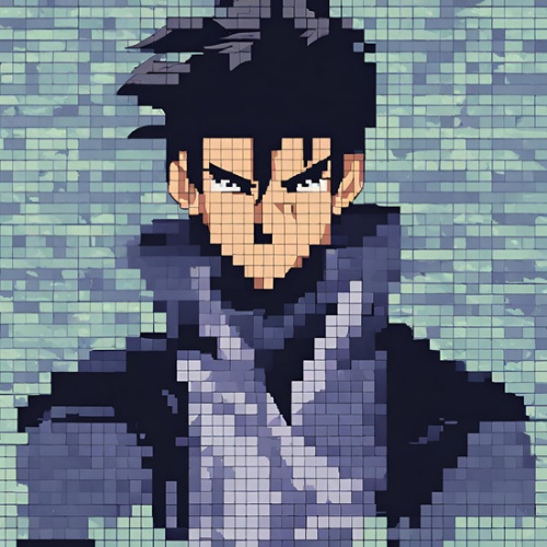 「幽遊白書」風アニメキャラクター デジタルアート