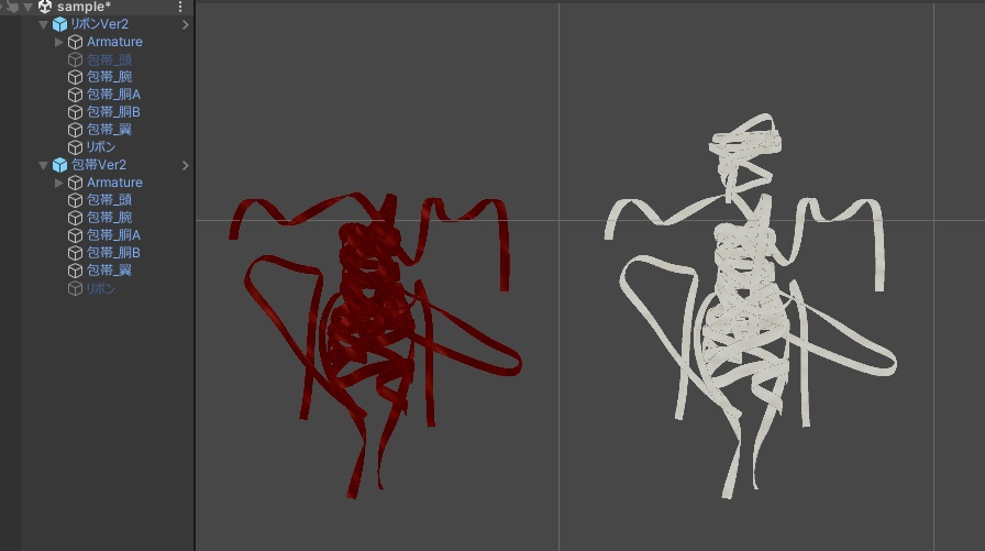 【サナティア対応】カラダを覆う包帯・リボン(包帯増量しました!!)