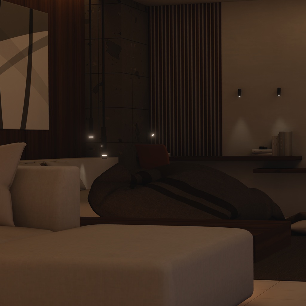 【VRChatワールド】Wide Bedroom