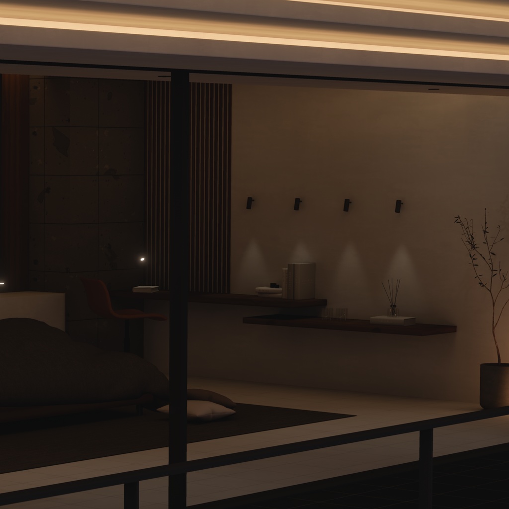 【VRChatワールド】Wide Bedroom