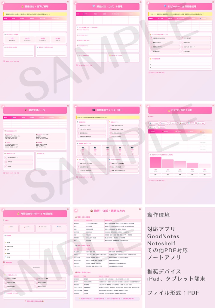 オンライン物販マルチプラットフォームプランナー(iPad対応)