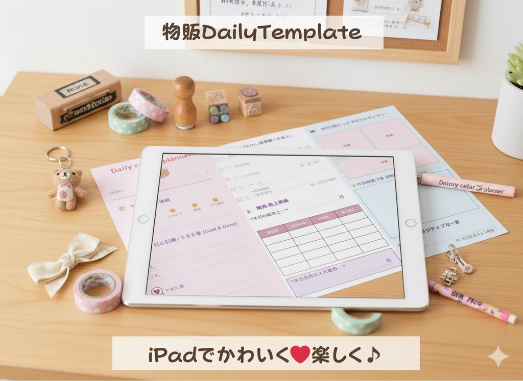 【物販・ハンドメイド作家さん向け】毎日の売上管理が楽しくなる♪ Daily cellar planner デジタルプランナー