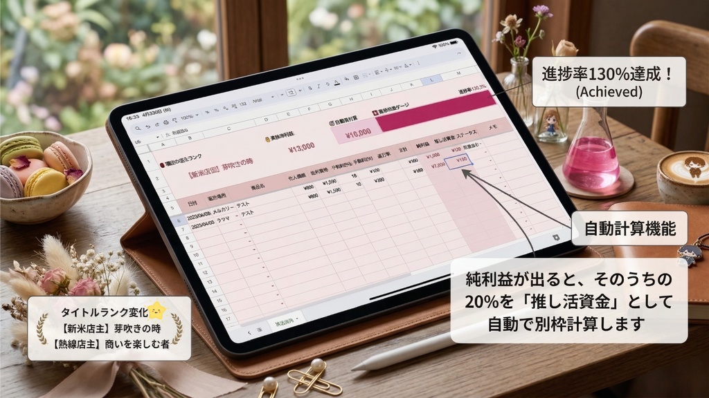 【推し活×売上管理】面倒な帳簿付けを「徳積み」の儀式へ。推し活育成帳簿