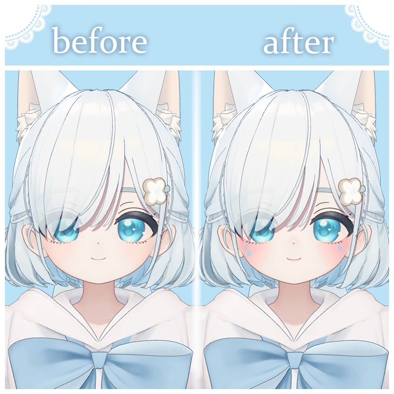 しらつめ (Shiratsume) メイクテクスチャ (Make-up)