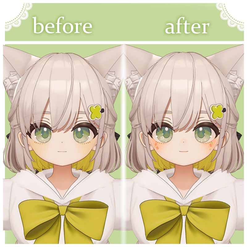 しらつめ (Shiratsume) メイクテクスチャ (Make-up)