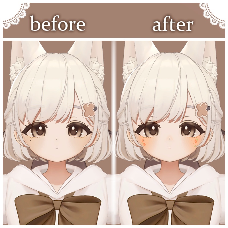 しらつめ (Shiratsume) メイクテクスチャ (Make-up)