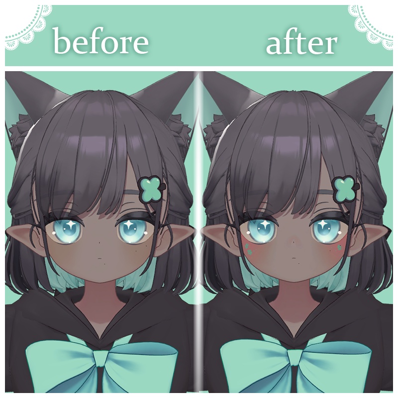 しらつめ (Shiratsume) メイクテクスチャ (Make-up)