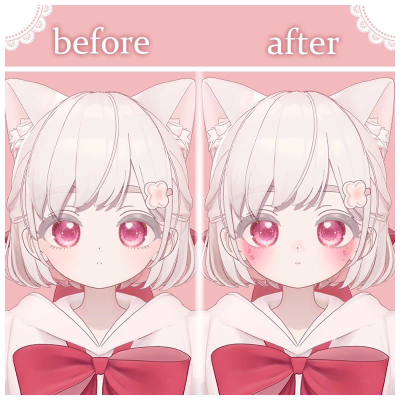 しらつめ (Shiratsume) メイクテクスチャ (Make-up)