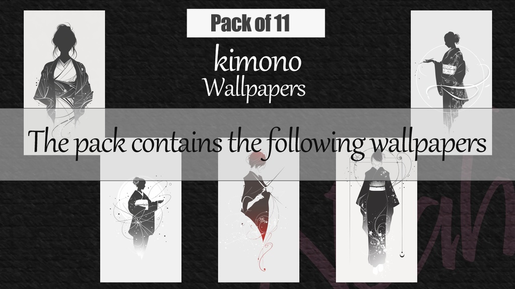 着物を着た女性のスマホ用の高画質壁紙