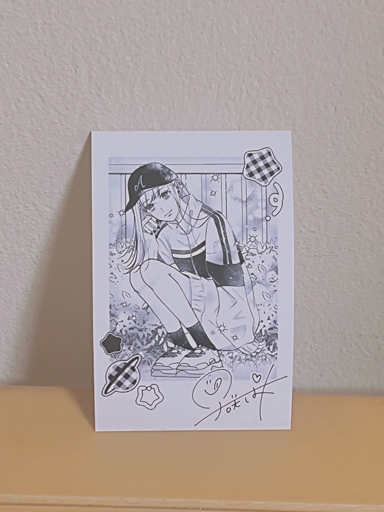 【スマホに挟める❣️】モノクロチェキ風ステッカーB