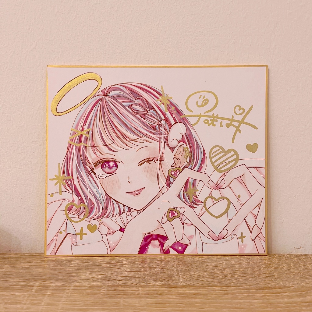 【直筆カラー中色紙】天使ちゃんの大好きビーム👼🏻‎💗