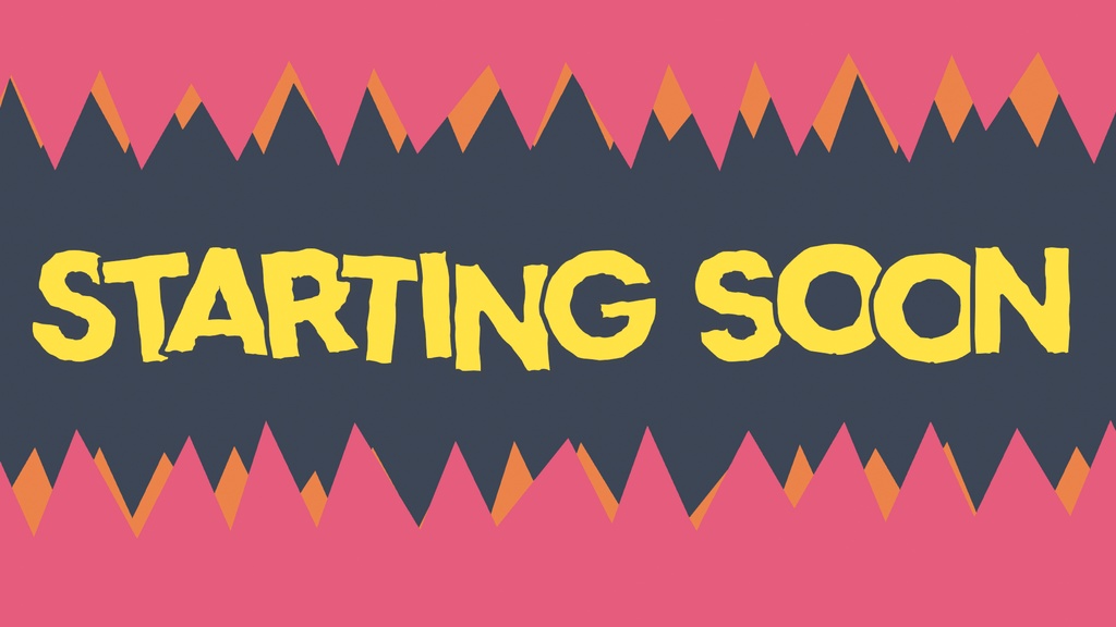 ポップなトゲトゲ動く待機画面!【フリー素材】