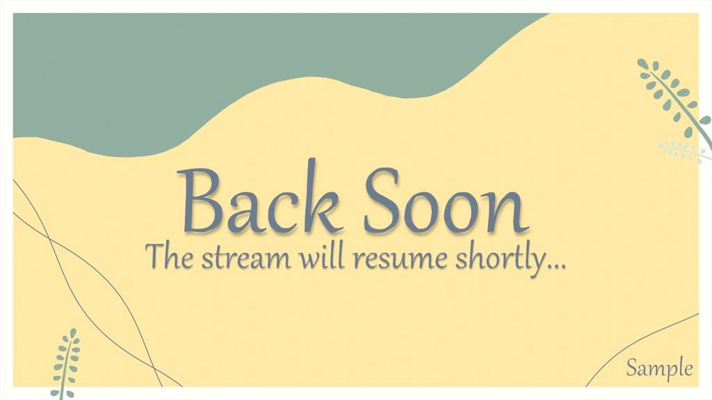 ⊶配信者向け⊷ 待機画面セット 「ナチュラル」