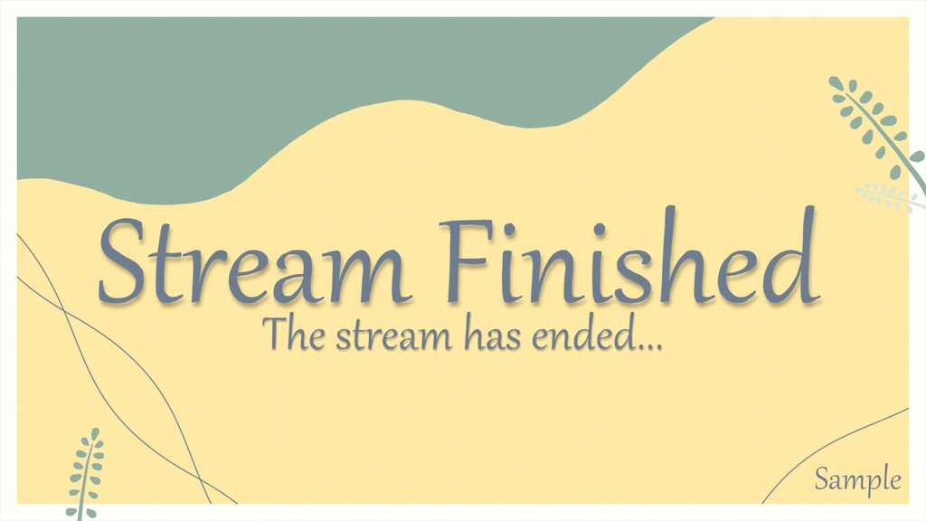 ⊶配信者向け⊷ 待機画面セット 「ナチュラル」