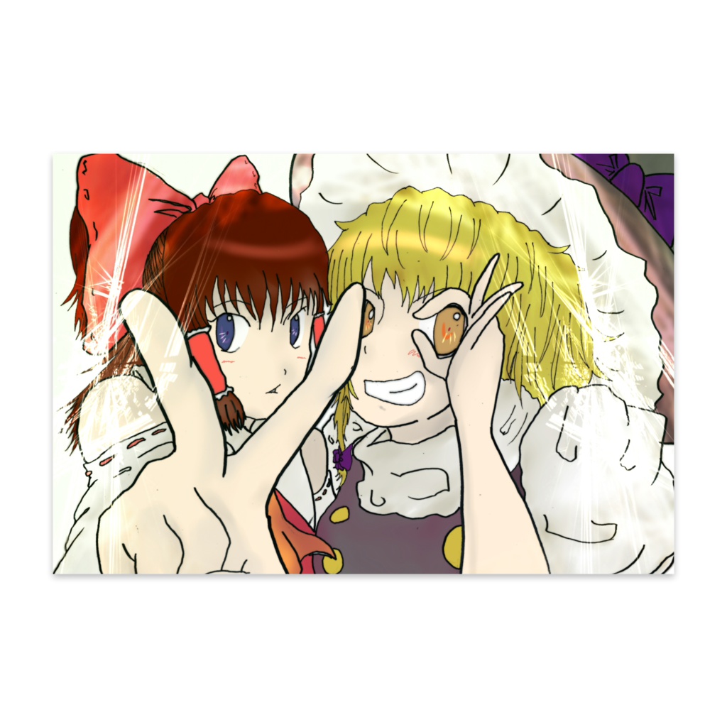 東方プロジェクト20周年記念のポストカード