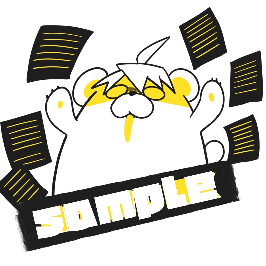 やってられっかークマーTシャツ_シロエクマー