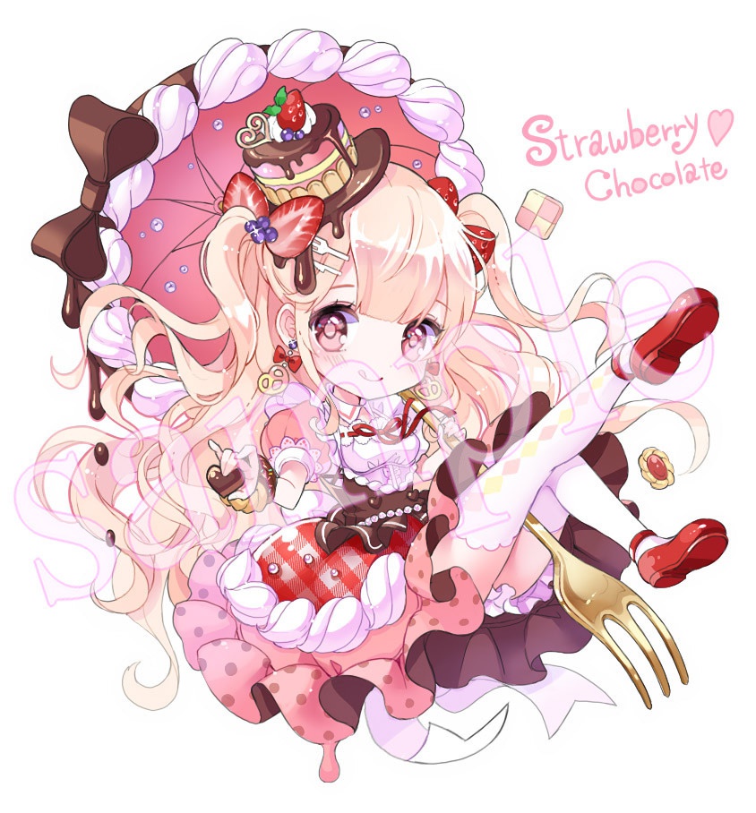 いちごチョコレート アクリルキーホルダー Sakura Shiori Booth