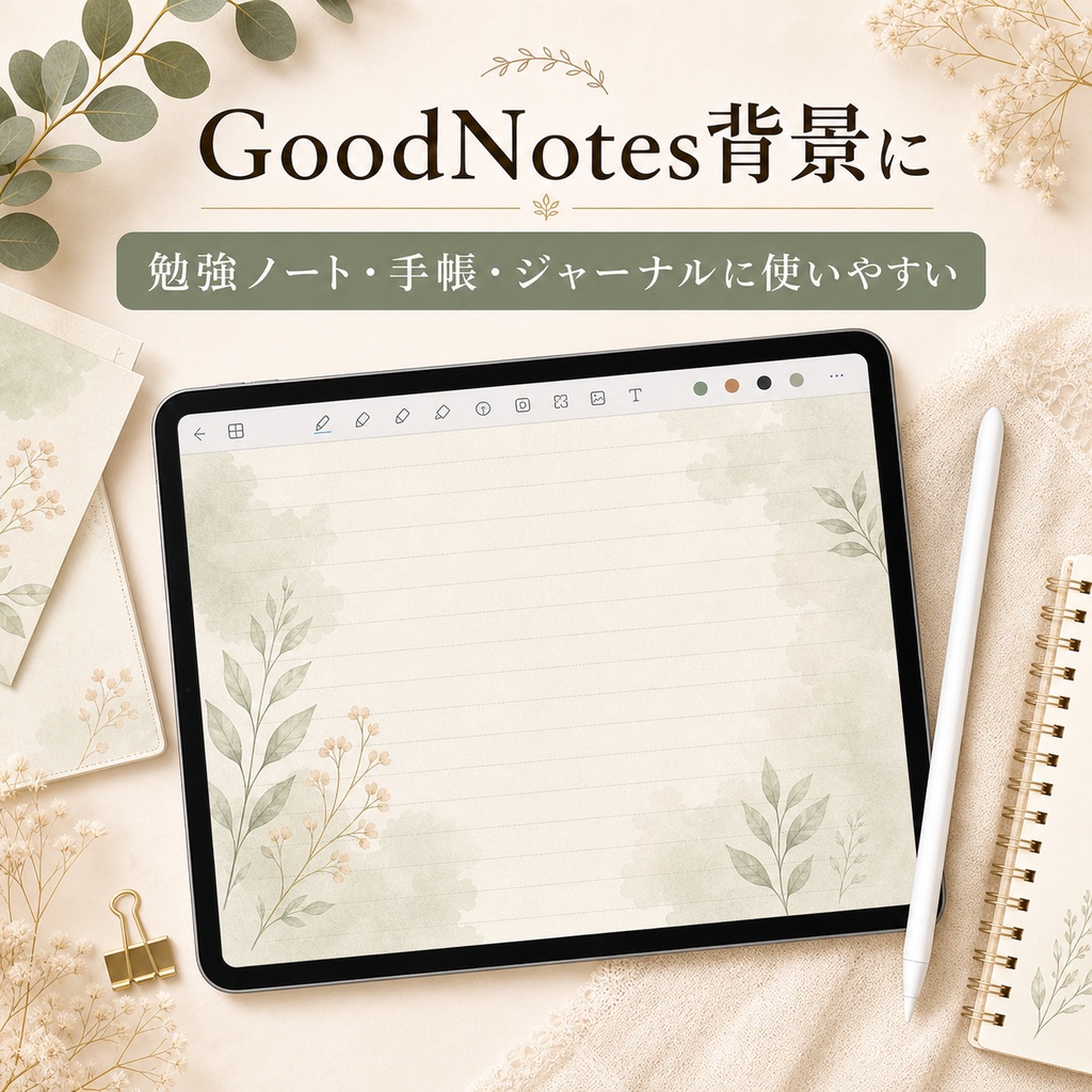 【24種×3サイズ】心が整う、やさしい背景紙72ファイルセット|高画質PNG背景素材|GoodNotes・Canva・A4印刷対応