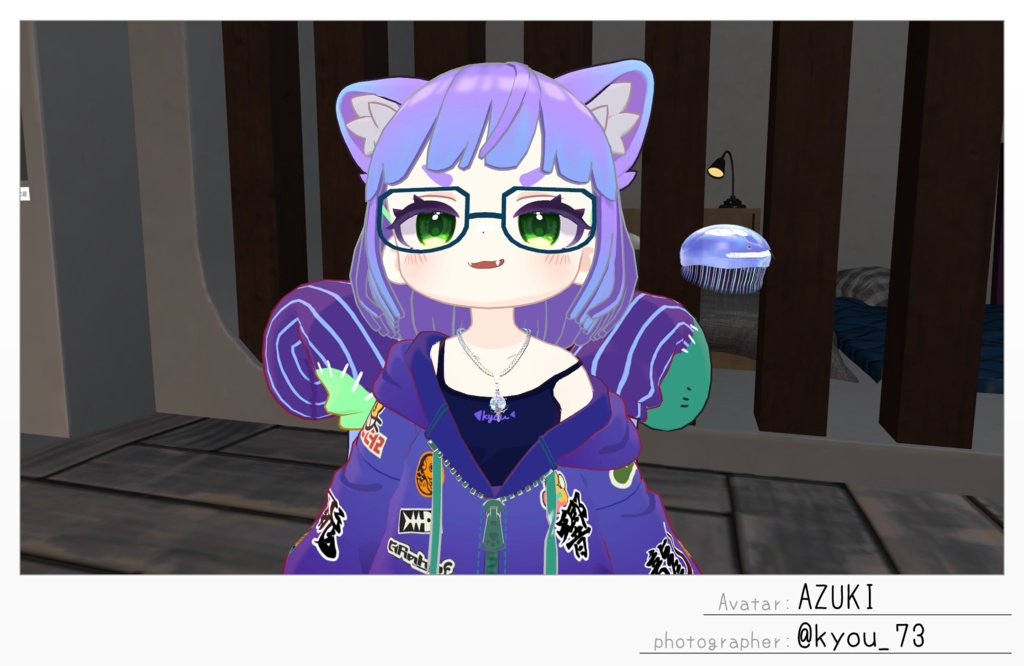 【まめフレンズ対応】めがねっ子ボブヘアー【VRC対応】