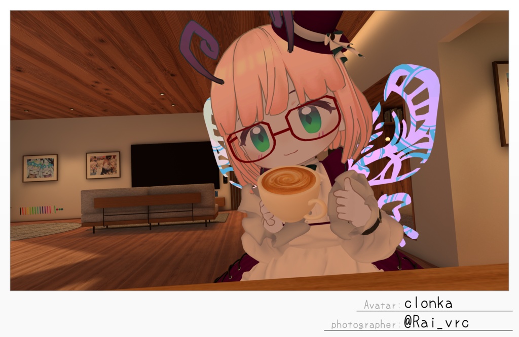 【まめフレンズ対応】めがねっ子ボブヘアー【VRC対応】