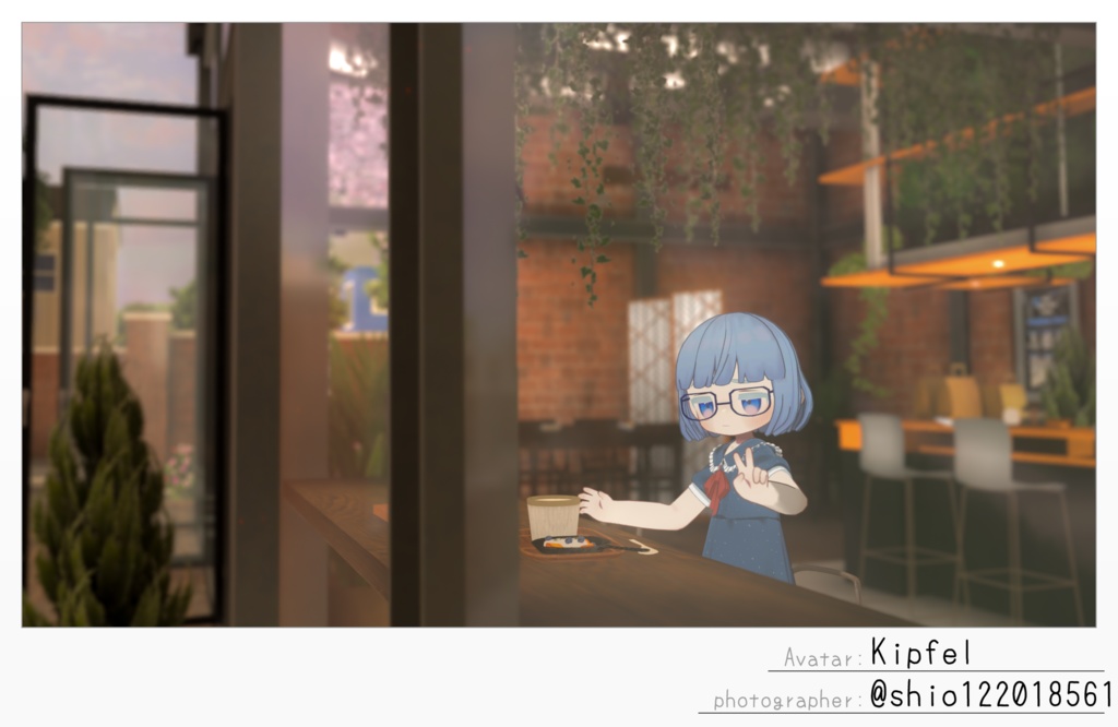 【まめフレンズ対応】めがねっ子ボブヘアー【VRC対応】