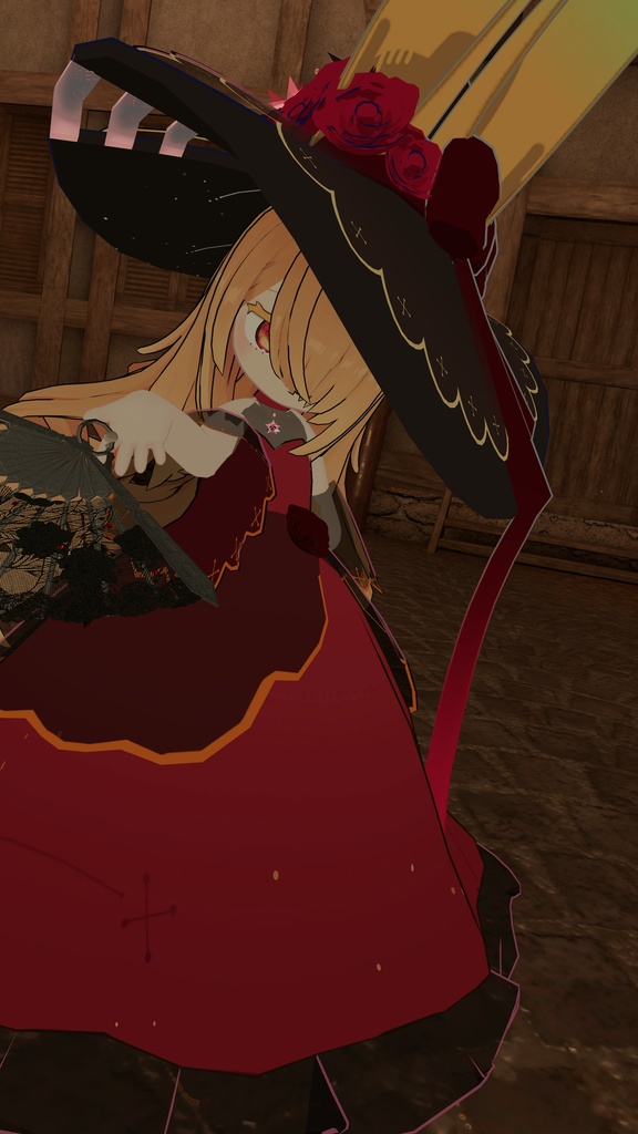 【複数アバター対応】薔薇の魔女のふんわりドレス【VRC用衣装】