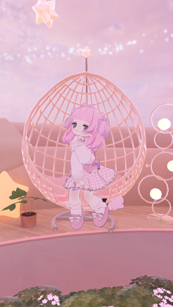 【複数アバター対応】リボンハートボブヘアー【MA対応】