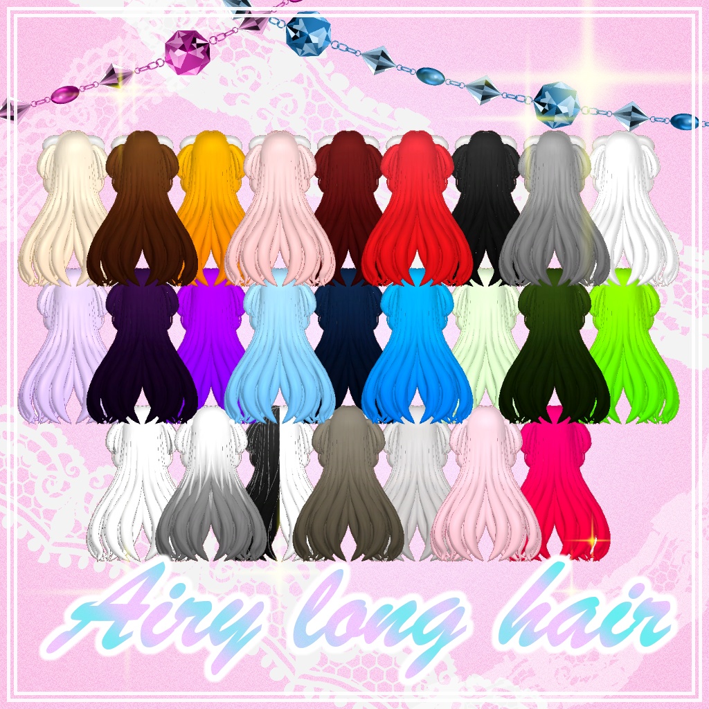 Airy long hair