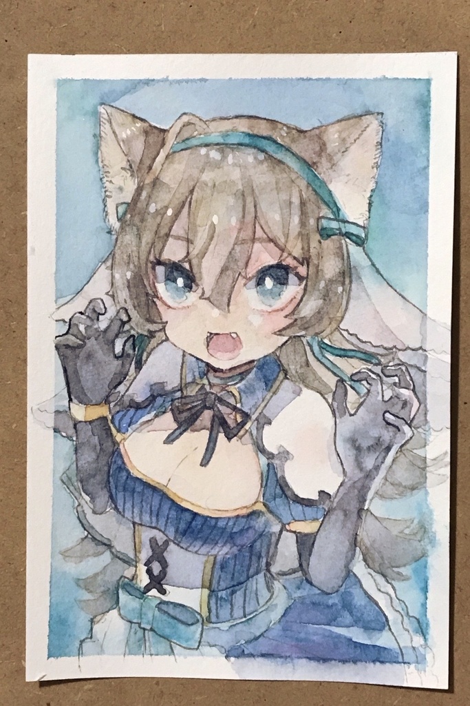 水彩原画　はがきサイズ