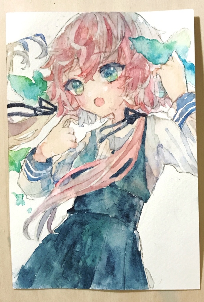 水彩原画　はがきサイズ